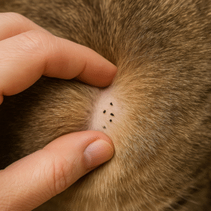 Come riconoscere le pulci nel gatto (con immagini e test rapido) 2 escrementi pulci nel pello del gatto