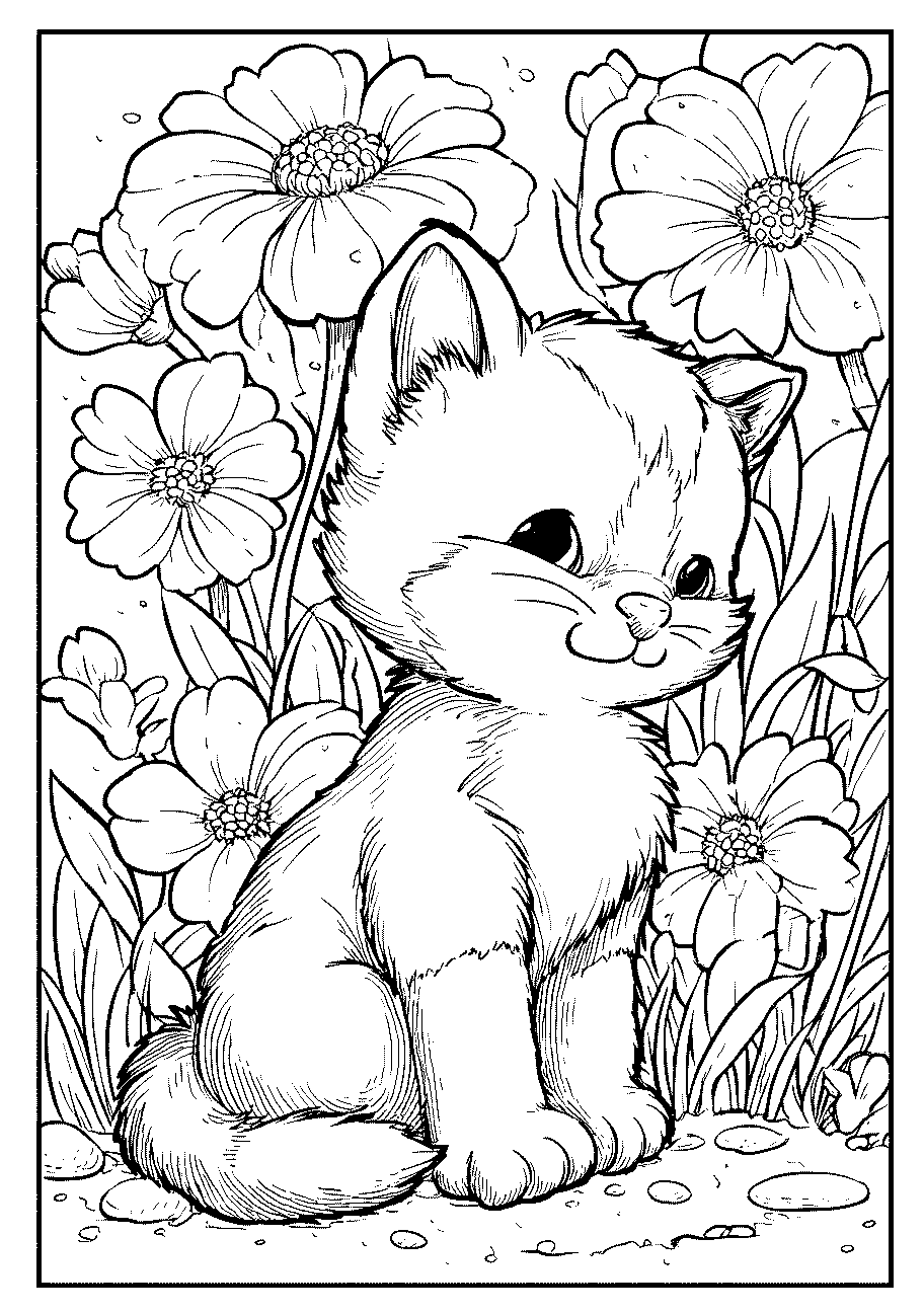 bella gatta da colorare 